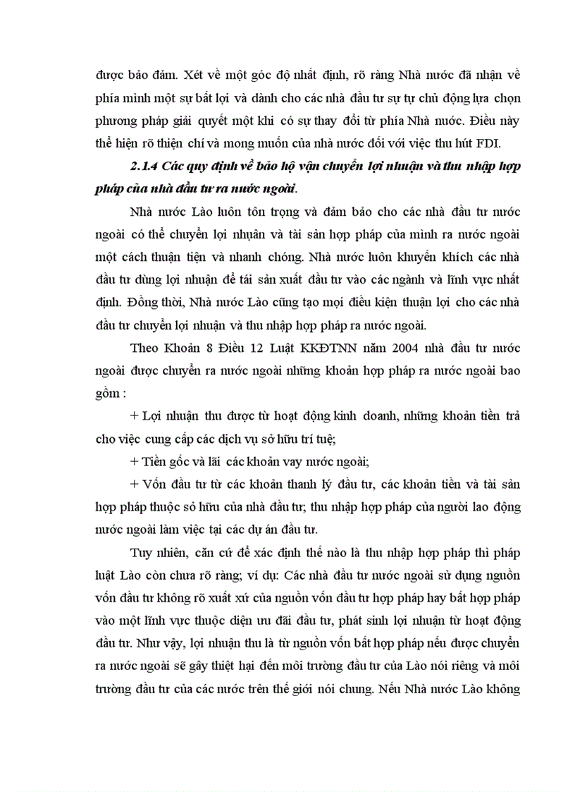 image for page Pháp luật về Biện pháp Bảo đảm đầu tư và khuyến khích đầu tư trực tiếp nước ngoài tại CHDCND Lào 1