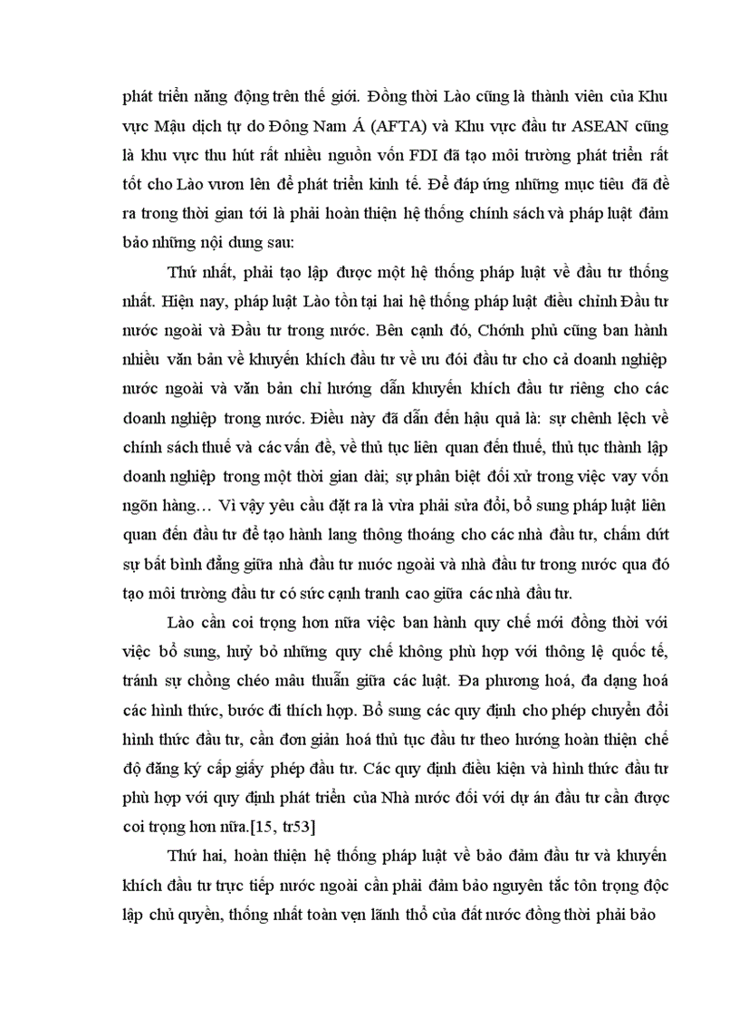 image for page Pháp luật về Biện pháp Bảo đảm đầu tư và khuyến khích đầu tư trực tiếp nước ngoài tại CHDCND Lào 1
