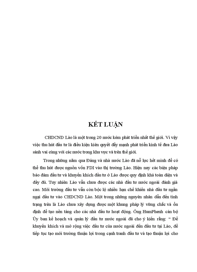 image for page Pháp luật về Biện pháp Bảo đảm đầu tư và khuyến khích đầu tư trực tiếp nước ngoài tại CHDCND Lào 1