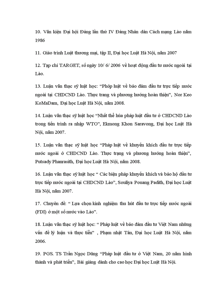 image for page Pháp luật về Biện pháp Bảo đảm đầu tư và khuyến khích đầu tư trực tiếp nước ngoài tại CHDCND Lào 1