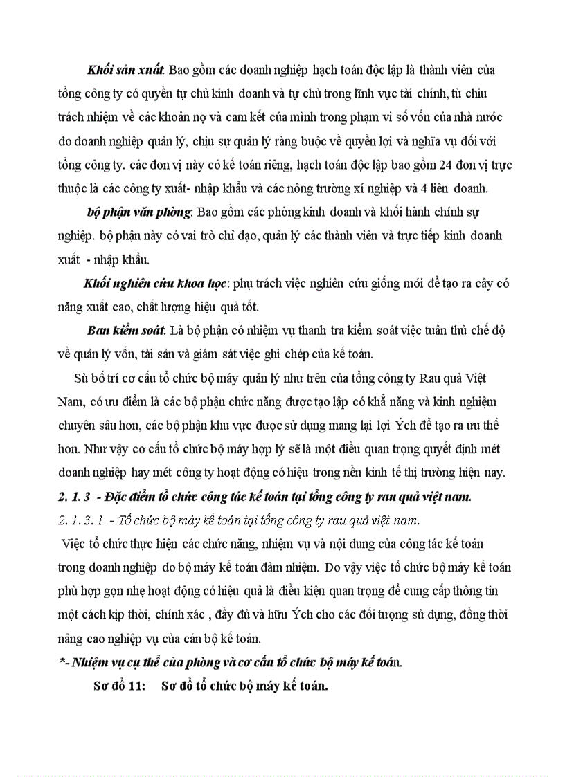 image for page Tổ chức hạch toán thành phẩm tiêu thụ thành phẩm ở công ty rau quả việt nam 1