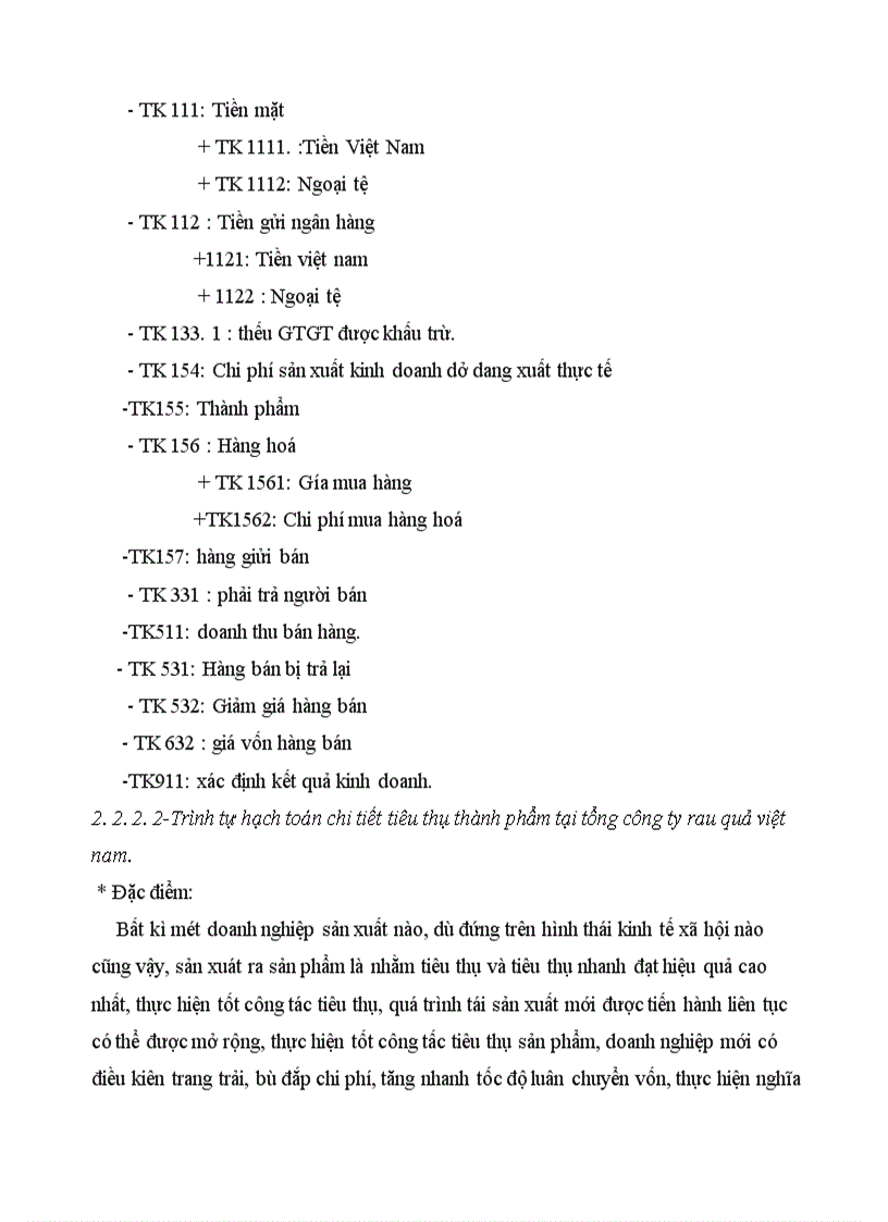 image for page Tổ chức hạch toán thành phẩm tiêu thụ thành phẩm ở công ty rau quả việt nam 1