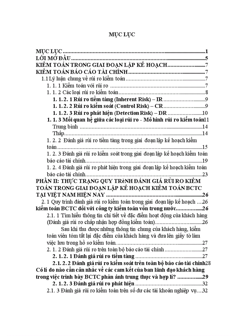 image for page Quy trình đánh giá rủi ro kiểm toán trong giai đoạn lập kế hoạch kiểm toán báo cáo tài chính tại Việt Nam hiện nay