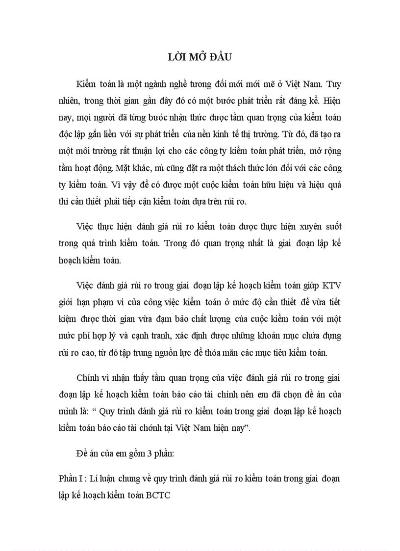 image for page Quy trình đánh giá rủi ro kiểm toán trong giai đoạn lập kế hoạch kiểm toán báo cáo tài chính tại Việt Nam hiện nay
