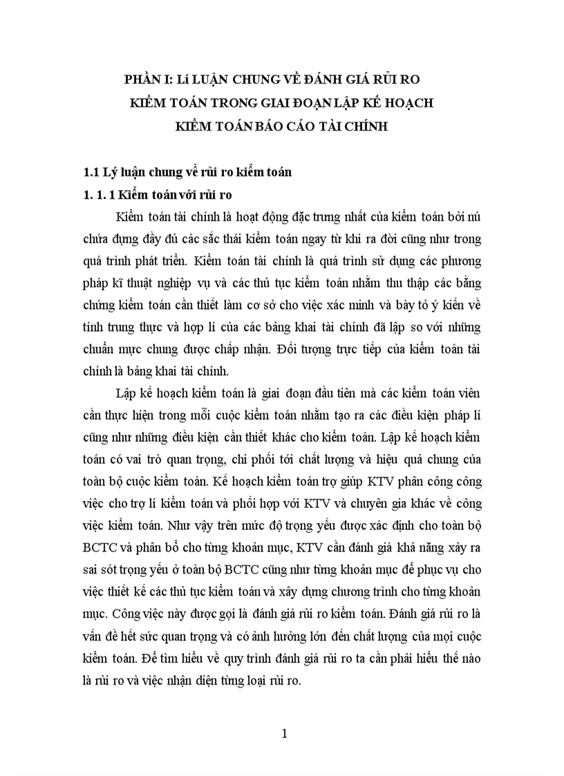 image for page Quy trình đánh giá rủi ro kiểm toán trong giai đoạn lập kế hoạch kiểm toán báo cáo tài chính tại Việt Nam hiện nay