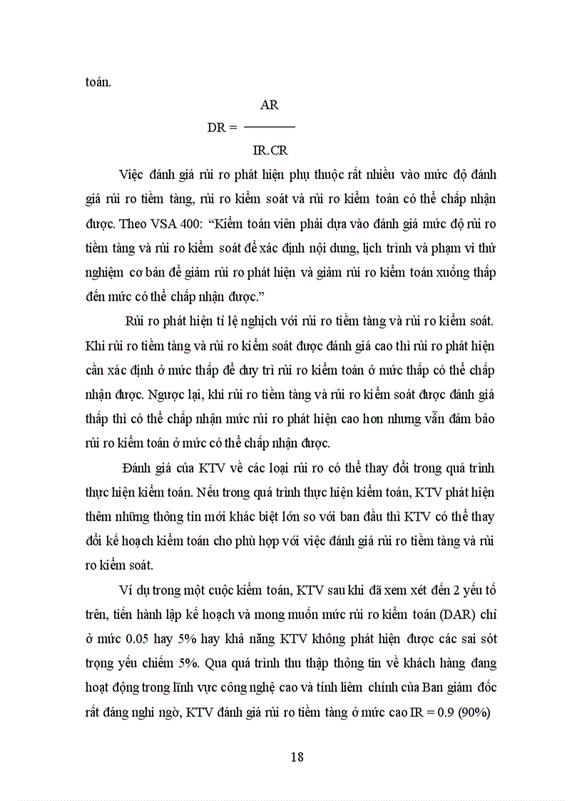 image for page Quy trình đánh giá rủi ro kiểm toán trong giai đoạn lập kế hoạch kiểm toán báo cáo tài chính tại Việt Nam hiện nay