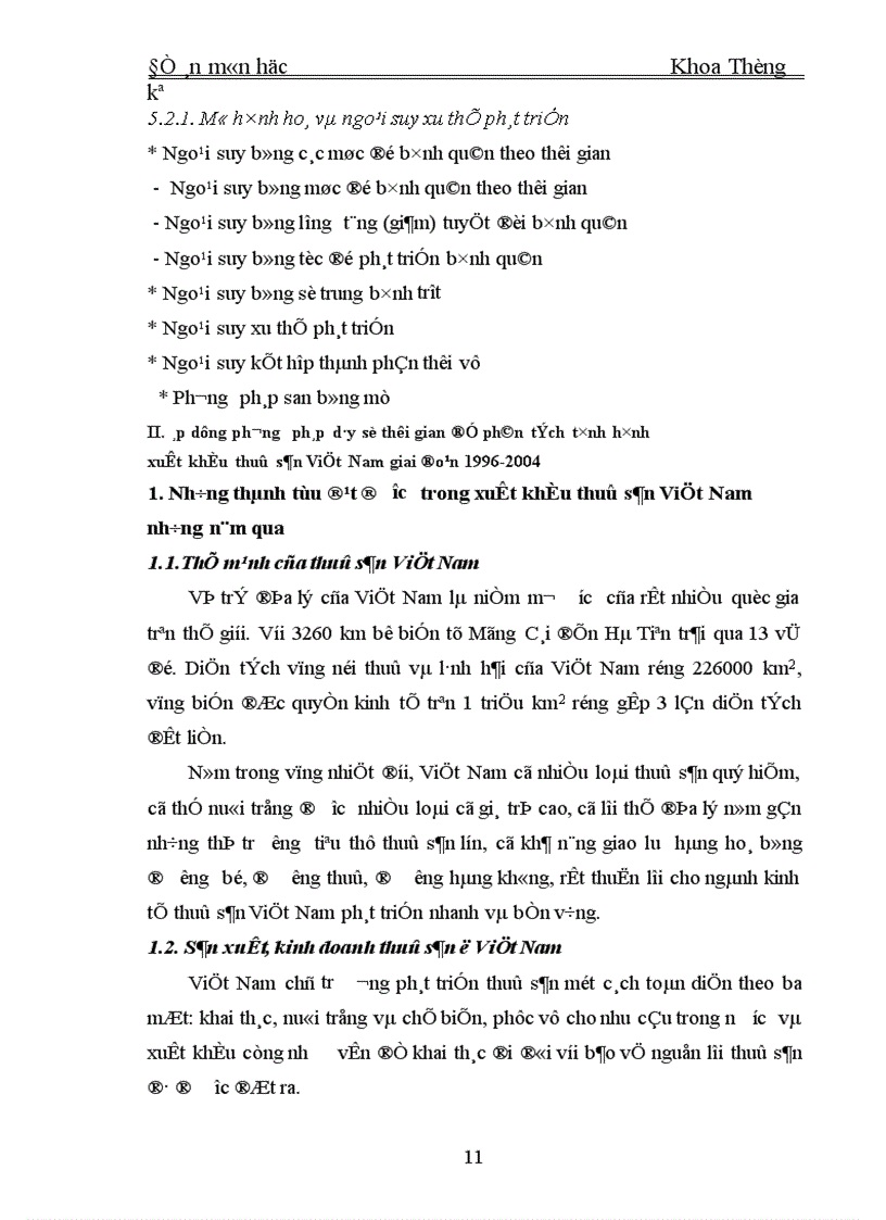image for page Vận dụng phương pháp dãy số thời gian trong phân tích biến động kim ngạch xuất khẩu thuỷ sản Việt Nam giai đoạn 1996 2004 1