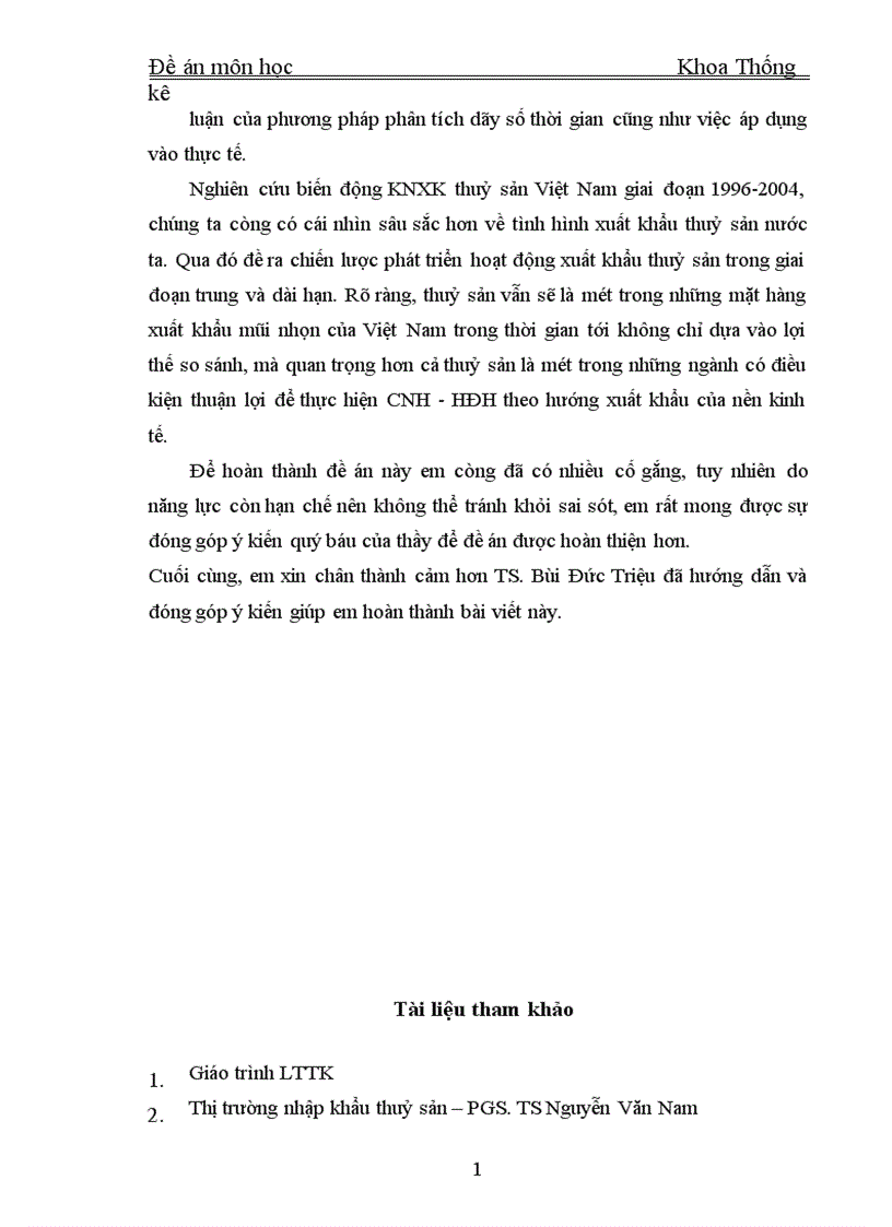 image for page Vận dụng phương pháp dãy số thời gian trong phân tích biến động kim ngạch xuất khẩu thuỷ sản Việt Nam giai đoạn 1996 2004 1