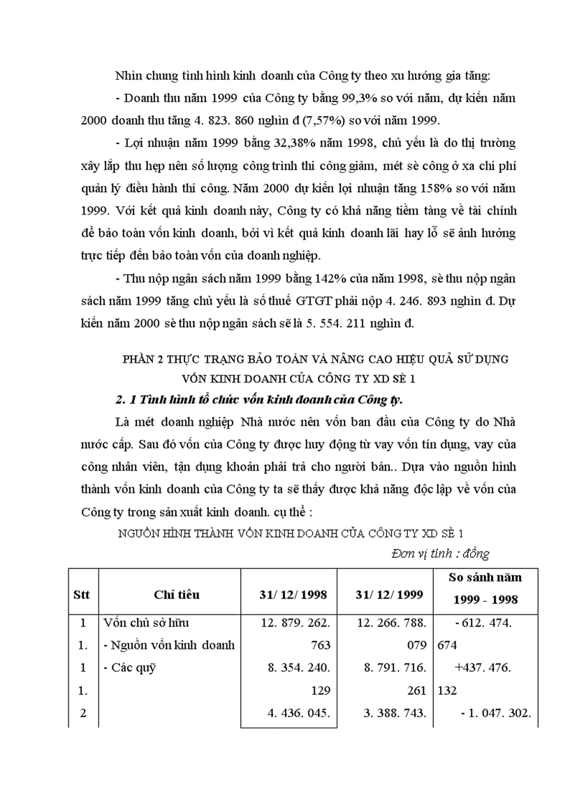 image for page Một số giải pháp tài chính để bảo toàn và nâng cao hiệu quả sử dụng vốn ở Công ty xây dựng số 1 1