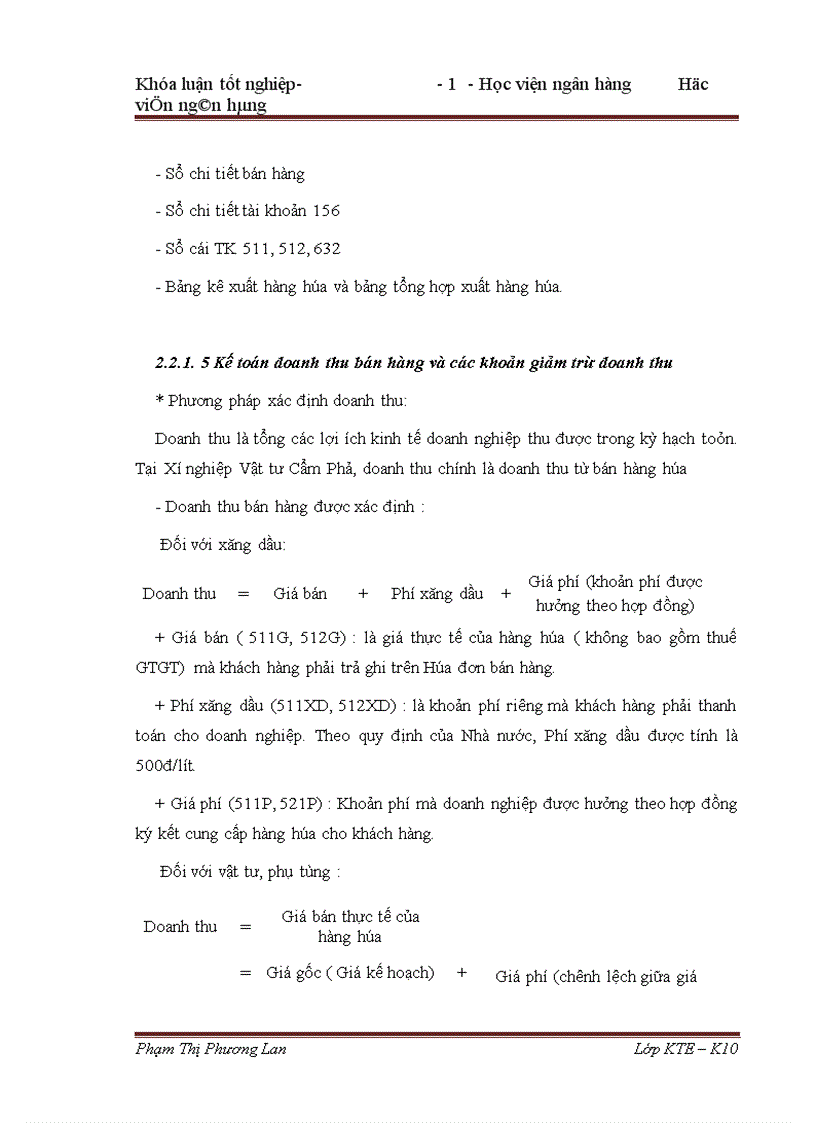 image for page Hoàn thiện kế toán bán hàng và xác định kết quả kinh doanh tại Xí nghiệp Vật tư Cẩm Phả 1