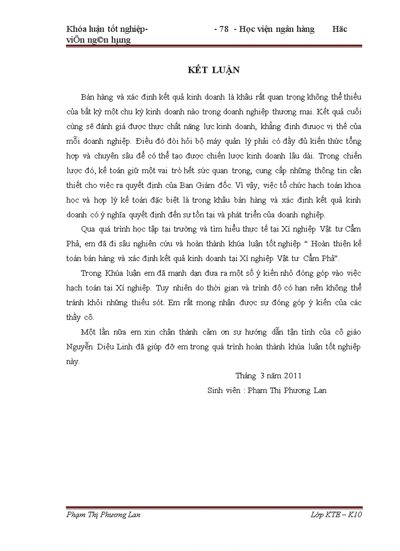image for page Hoàn thiện kế toán bán hàng và xác định kết quả kinh doanh tại Xí nghiệp Vật tư Cẩm Phả 1