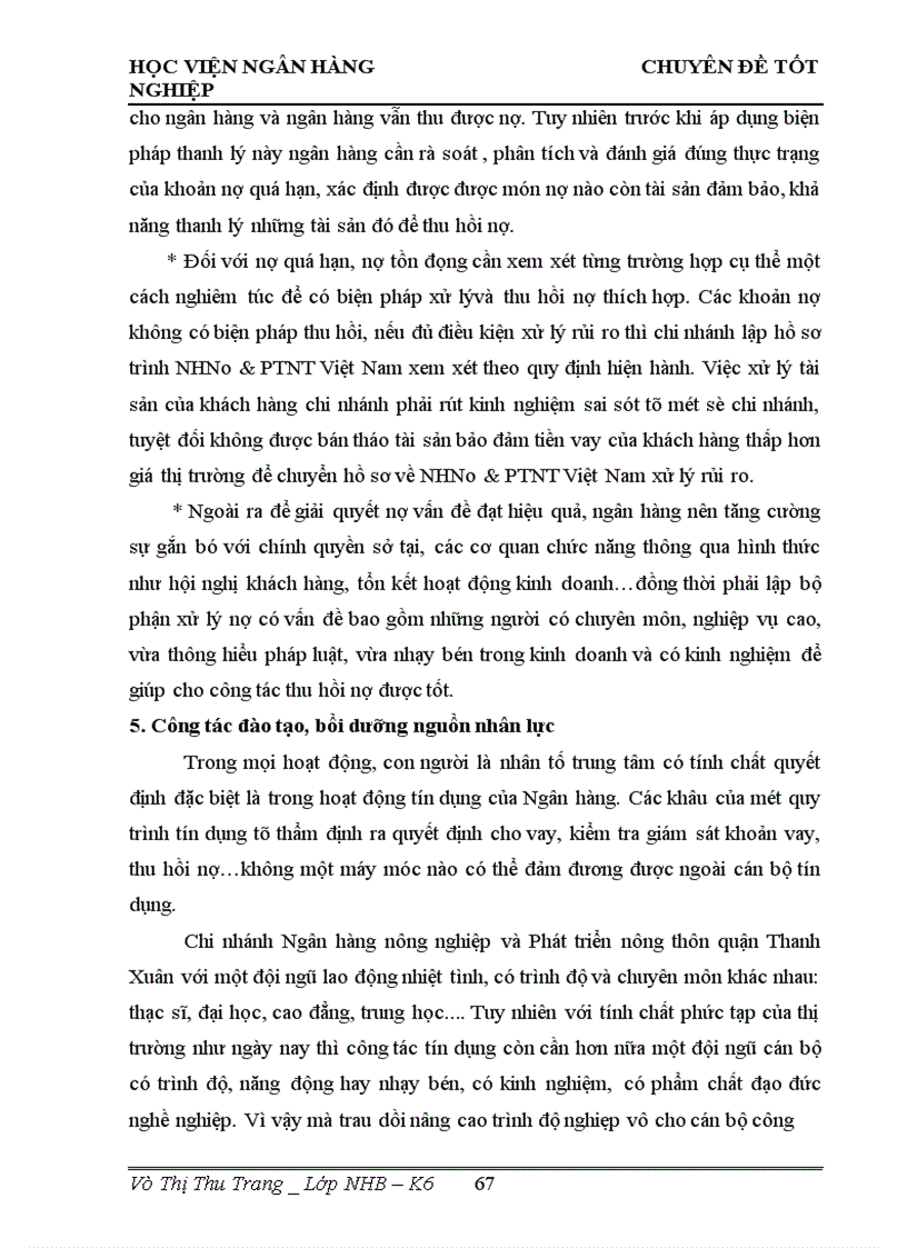 image for page Giải pháp nâng cao chất lượng tín dụng tại chi nhánh NHNo PTNT Quận Thanh Xuân 1