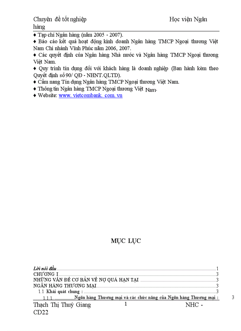 image for page Nợ quá hạn và một số giải pháp phòng ngừa hạn chế xử lý nợ quá hạn trong hoạt dộng tín dụng tại VCB Vĩnh Phúc 1