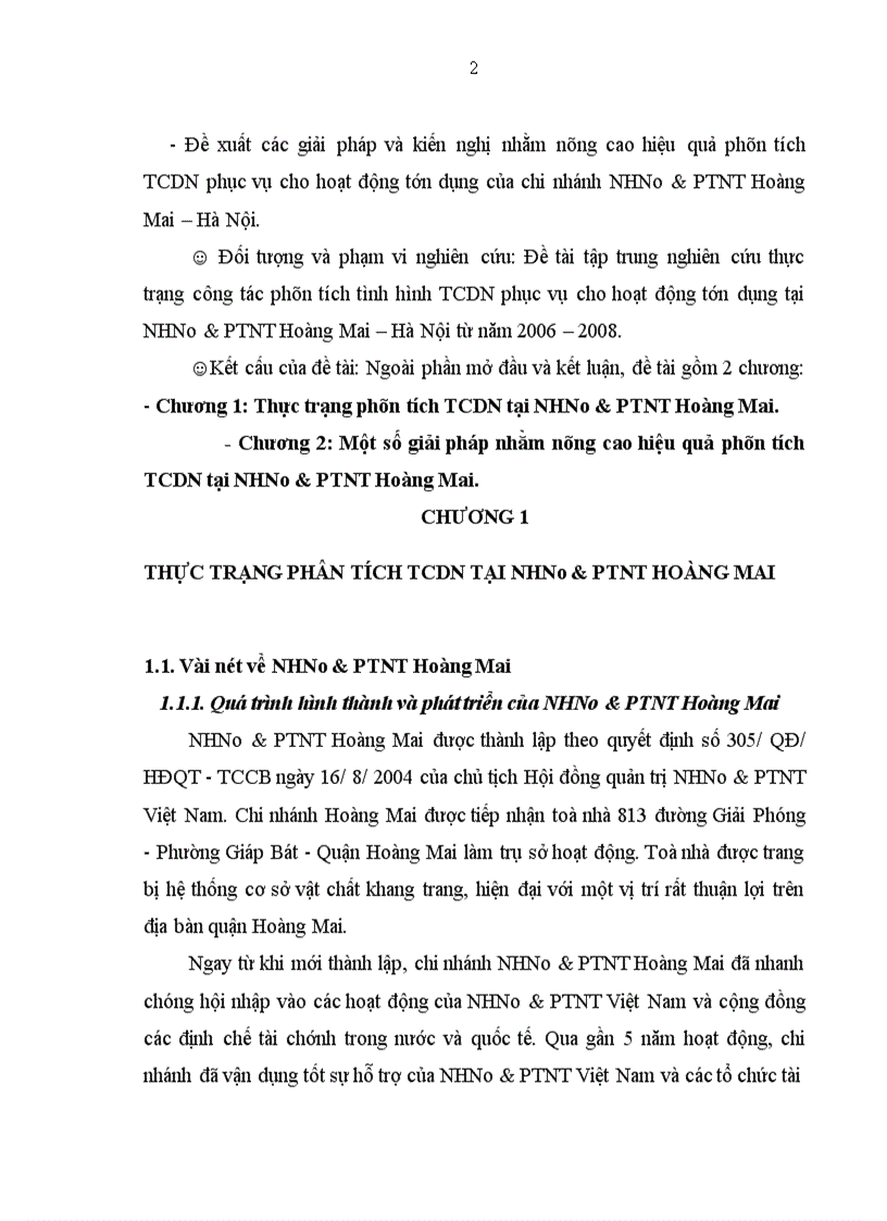 image for page Một số giải pháp chủ yếu nhằm nâng cao hiệu quả phân tích tài chính doanh nghiệp tại NHNo PTNT Hoàng Mai Hà Nội