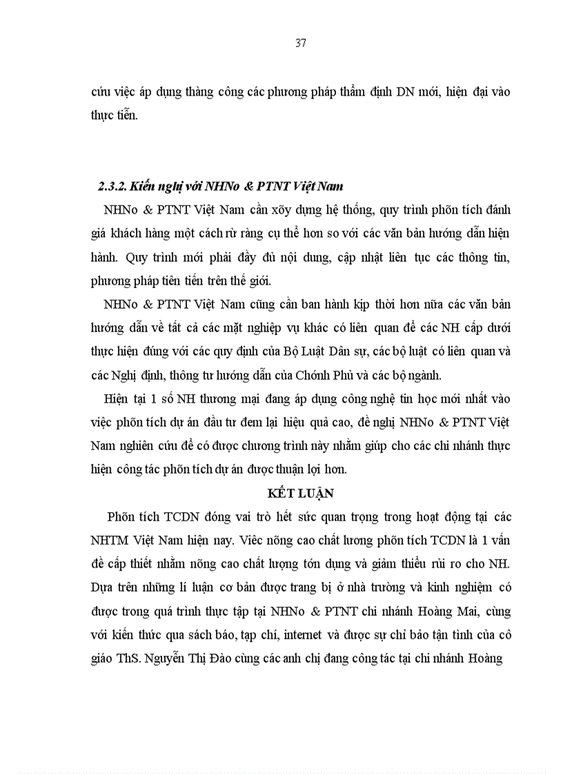 image for page Một số giải pháp chủ yếu nhằm nâng cao hiệu quả phân tích tài chính doanh nghiệp tại NHNo PTNT Hoàng Mai Hà Nội