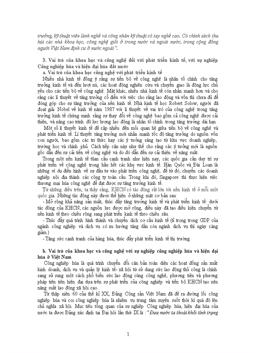 image for page Vai trò của khoa học và công nghệ đối với quá trình công nghiệp hóa hiện đại hóa ở Việt Nam