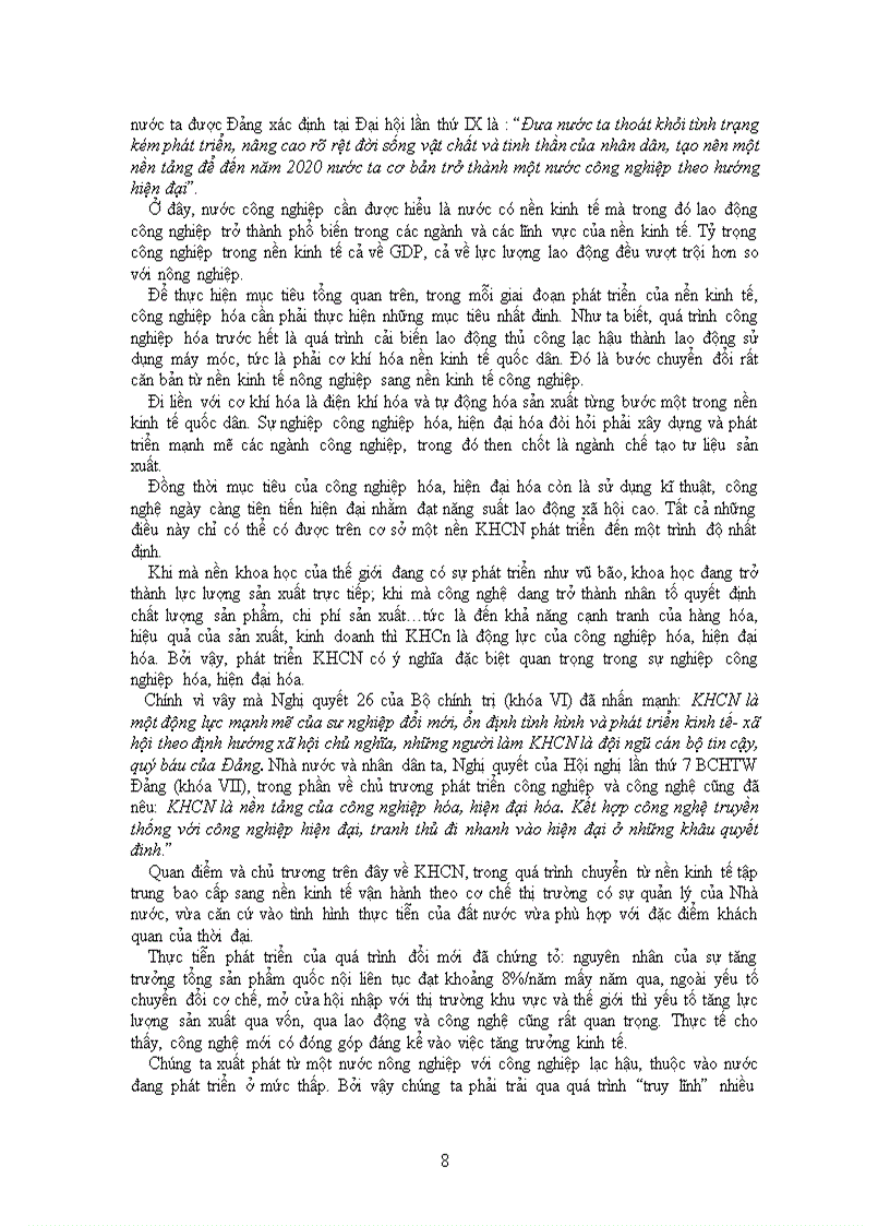 image for page Vai trò của khoa học và công nghệ đối với quá trình công nghiệp hóa hiện đại hóa ở Việt Nam
