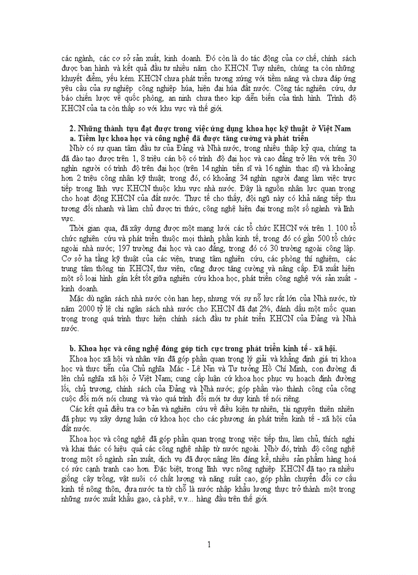 image for page Vai trò của khoa học và công nghệ đối với quá trình công nghiệp hóa hiện đại hóa ở Việt Nam