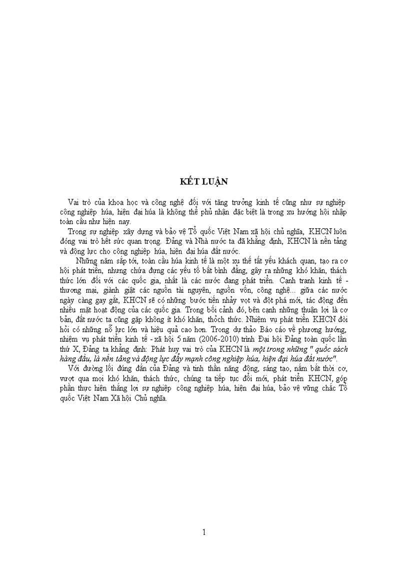 image for page Vai trò của khoa học và công nghệ đối với quá trình công nghiệp hóa hiện đại hóa ở Việt Nam