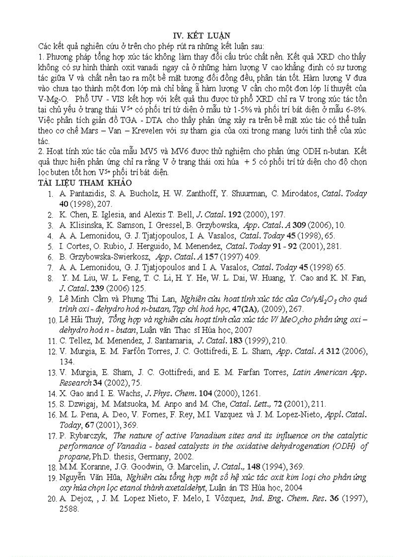 image for page Tính chất xúc tác của v trong hệ v mg o đối với quá trình oxi dehydro hóa của n butan