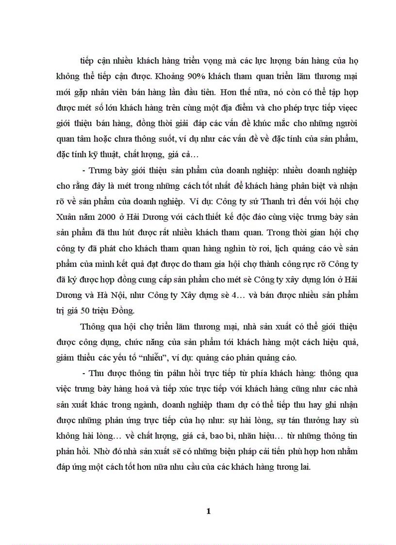 image for page Hoạt động Marketing cho sản phẩm tổ chức hội chợ triển lãm thương mại tại công ty THC thực trạng và giải pháp 1