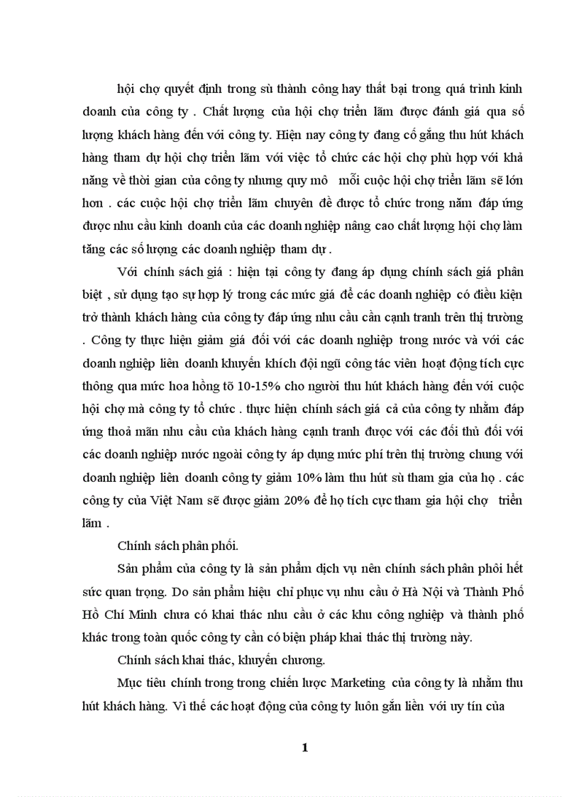 image for page Hoạt động Marketing cho sản phẩm tổ chức hội chợ triển lãm thương mại tại công ty THC thực trạng và giải pháp 1