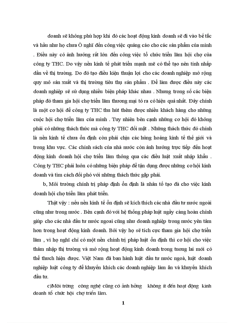 image for page Hoạt động Marketing cho sản phẩm tổ chức hội chợ triển lãm thương mại tại công ty THC thực trạng và giải pháp 1