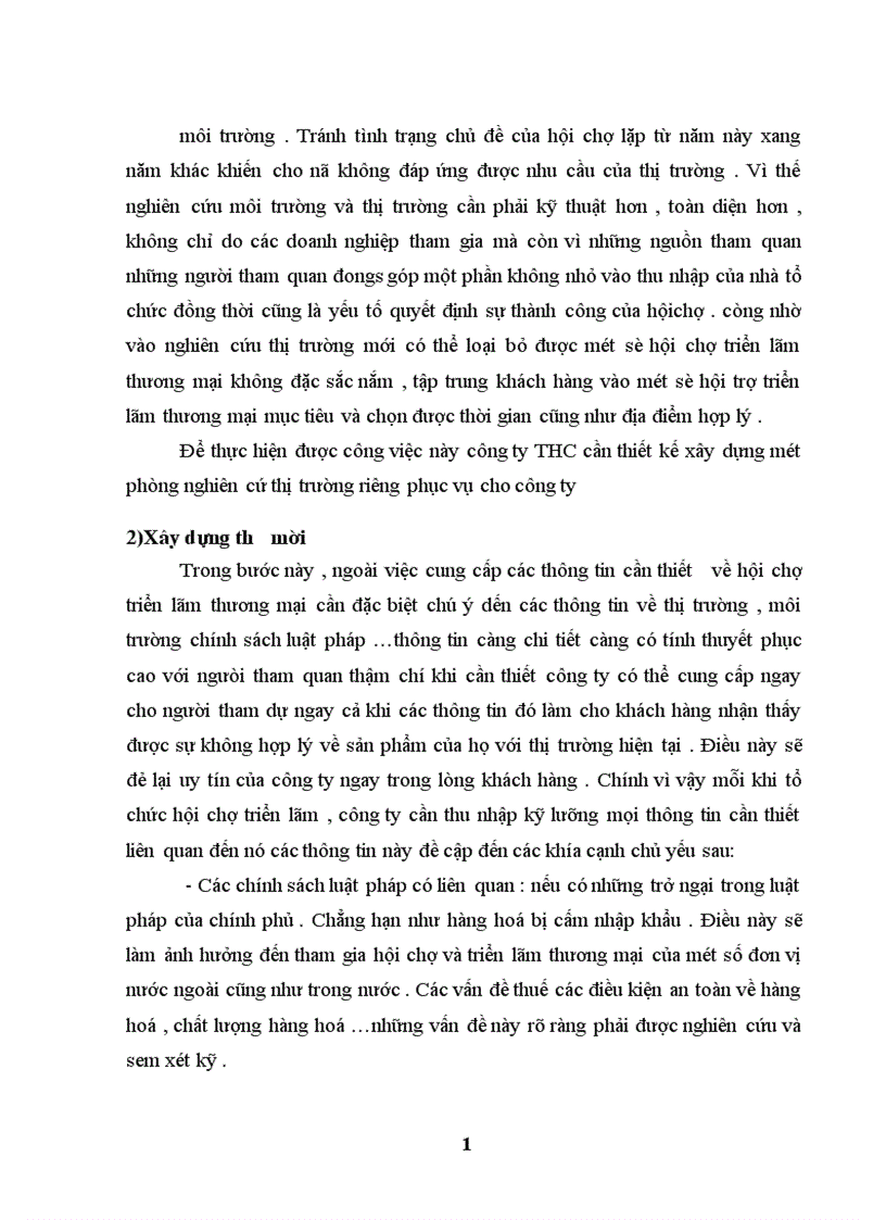 image for page Hoạt động Marketing cho sản phẩm tổ chức hội chợ triển lãm thương mại tại công ty THC thực trạng và giải pháp 1