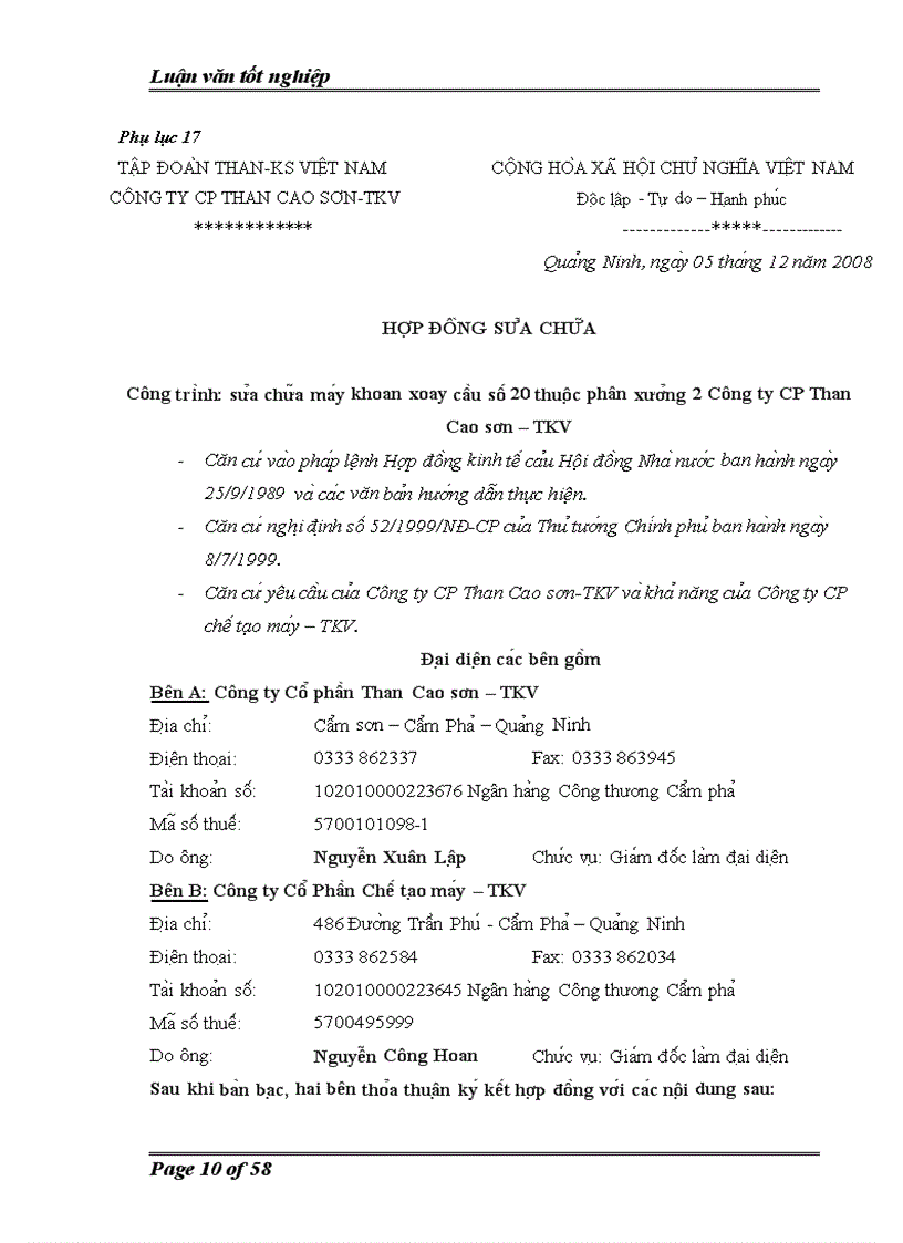 image for page Kê toa n ta i sa n cô đi nh hư u hi nh ta i Công ty Cô phâ n Than Cao Sơn TKV