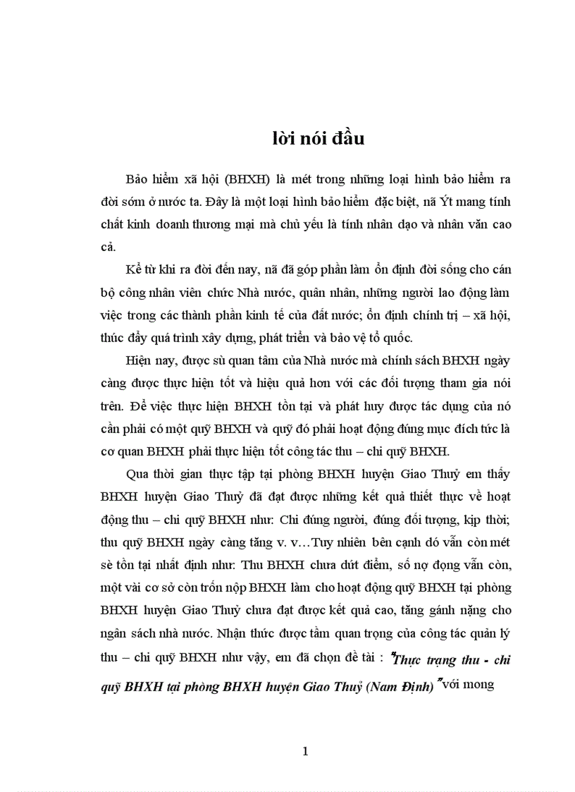 image for page Thực trạng thu chi quỹ BHXH tại phòng BHXH huyện Giao Thuỷ Nam Định 1