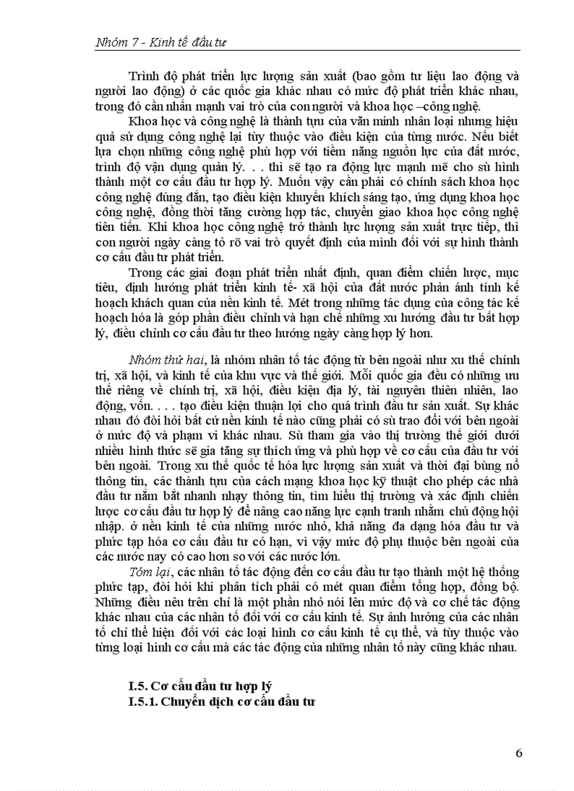 image for page Cơ cấu đầu tư cơ cấu đầu tư hợp lý Vai trò cơ cấu đầu tư đối với chuyển dịch cơ cấu kinh tế 1