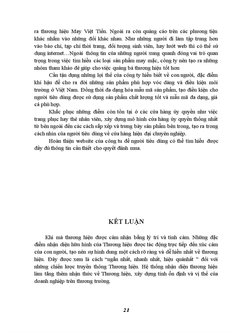 image for page Đánh giá hệ thống nhận diện thương hiệu công ty May Việt Tiến III