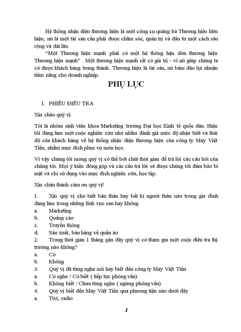 image for page Đánh giá hệ thống nhận diện thương hiệu công ty May Việt Tiến III