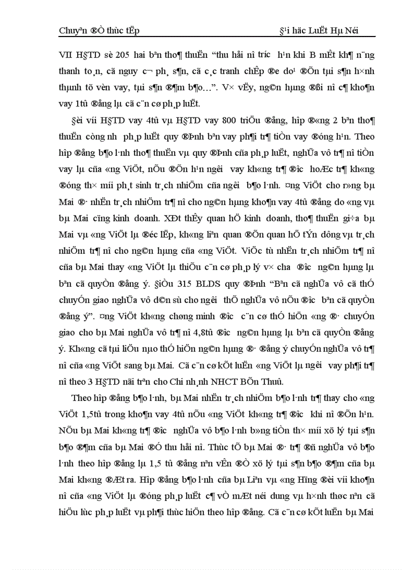 image for page Thực tiễn giải quyết tranh chấp hợp đồng tín dụng tại Toà án nơi thực tập