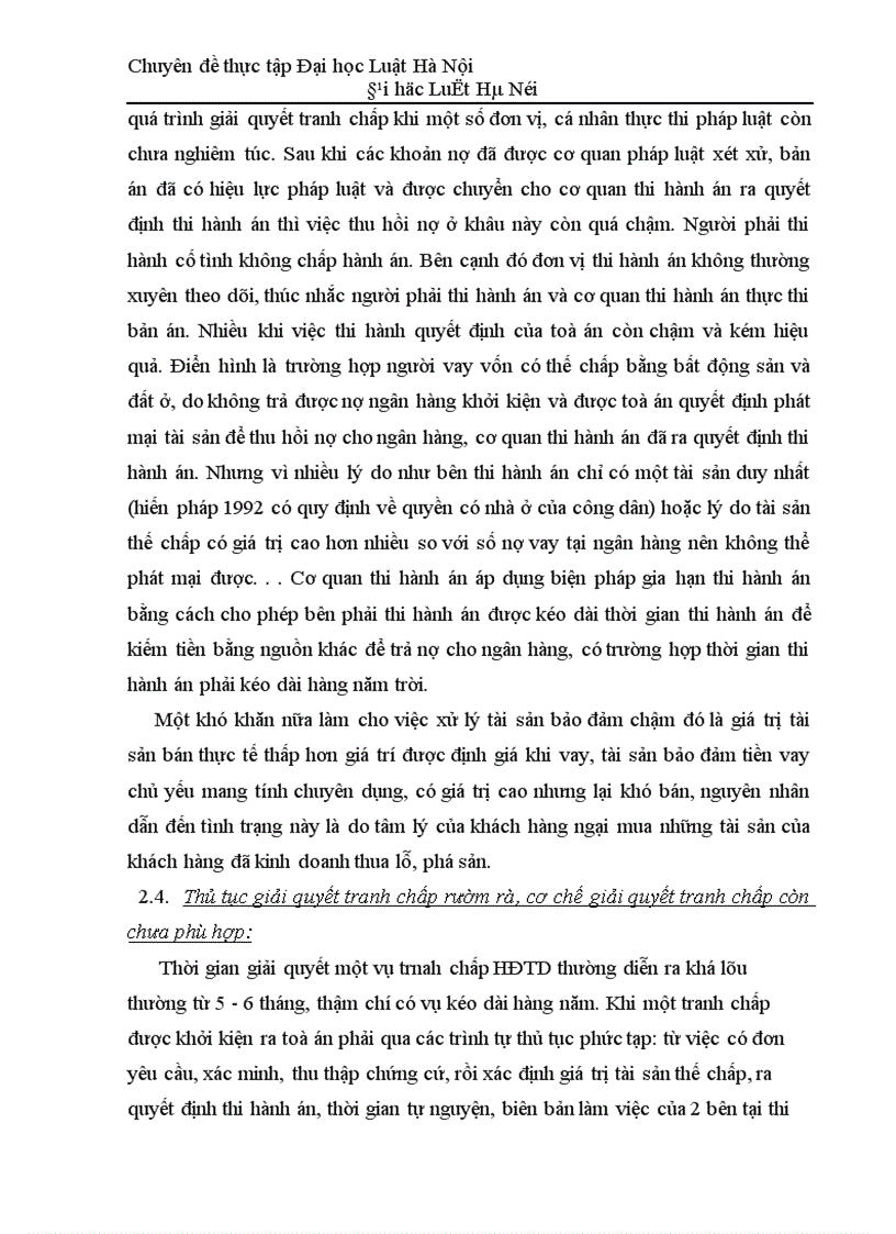 image for page Thực tiễn giải quyết tranh chấp hợp đồng tín dụng tại Toà án nơi thực tập