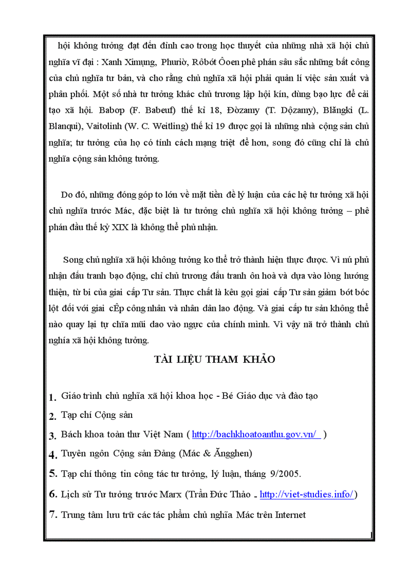 image for page Chủ nghĩa xã hội không tưởng phê phán đầu thế kỷ xix Giá trị và hạn chế