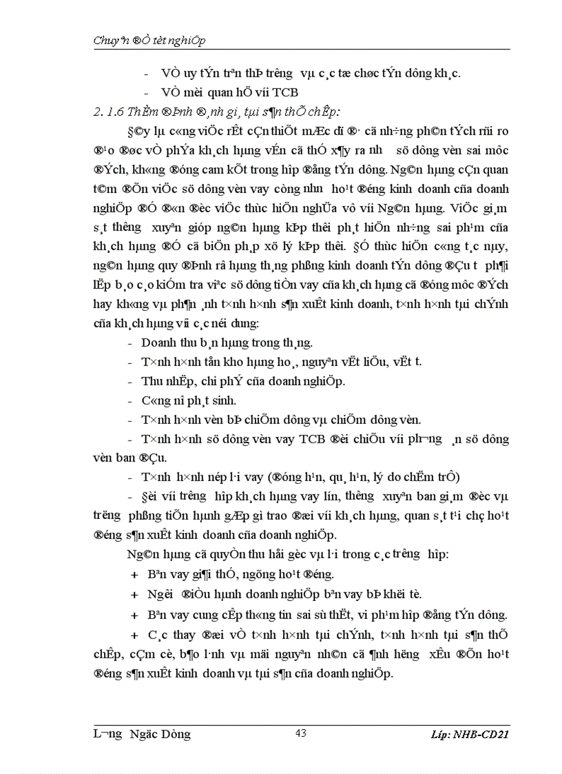 image for page Một số giải pháp hạn chế rủi ro tín dụng tại Ngân hàng Thương mại Cổ phần Kỹ thương Techcombank chi nhánh Thăng long 1