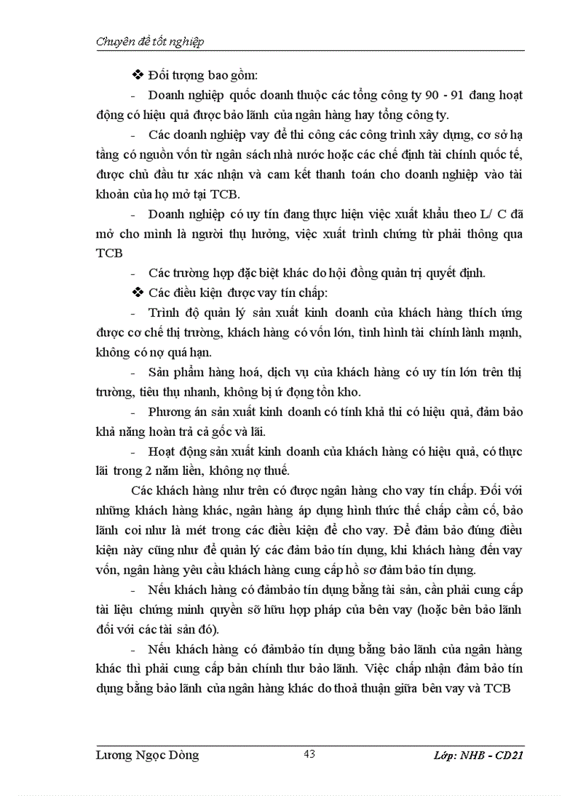 image for page Một số giải pháp hạn chế rủi ro tín dụng tại Ngân hàng Thương mại Cổ phần Kỹ thương Techcombank chi nhánh Thăng long 1
