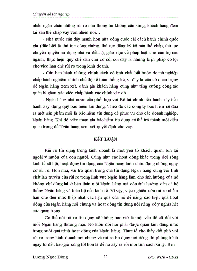 image for page Một số giải pháp hạn chế rủi ro tín dụng tại Ngân hàng Thương mại Cổ phần Kỹ thương Techcombank chi nhánh Thăng long 1