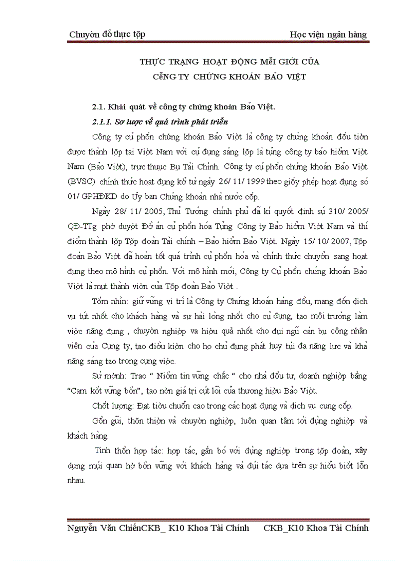 image for page Phát triển hoạt động môi giới tại công ty chứng khoán Bảo Việt