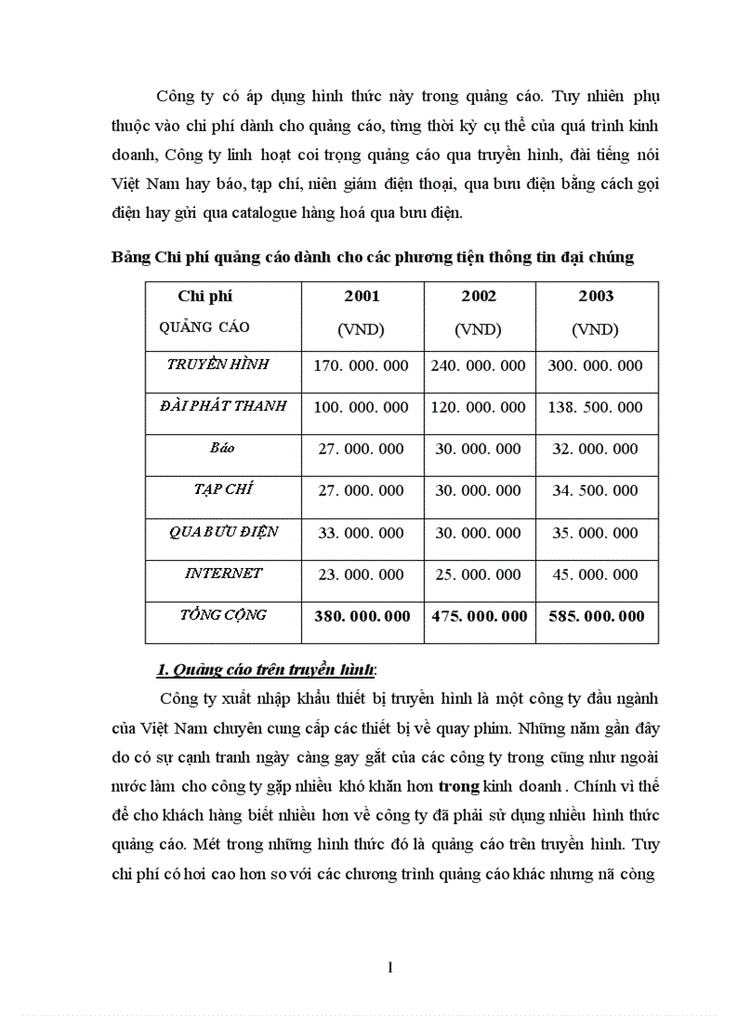image for page Thực trạng của hoạt đông xúc tiến của công ty Xuất Nhập Khẩu Thiết Bị Tryền Hình 1