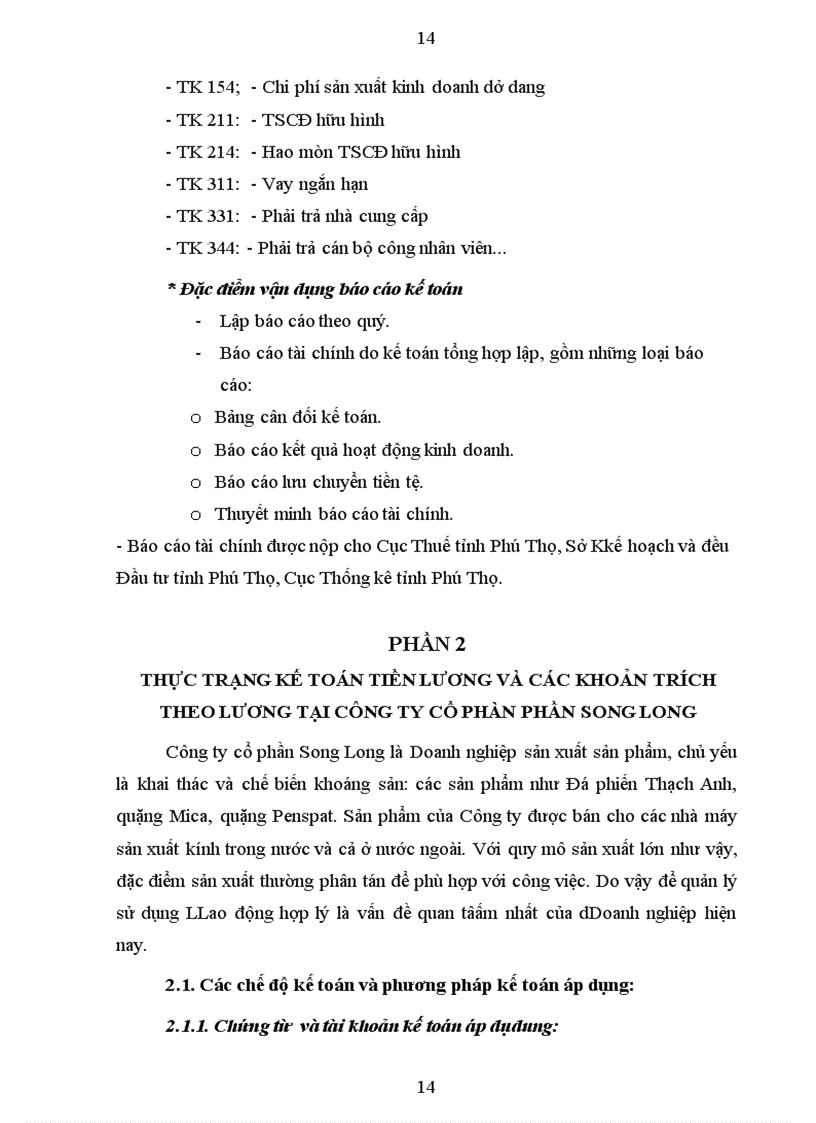 image for page Hoàn thiện kế toán tiền lương và các khoản trích theo lương tại Công ty cổ phần Song Long