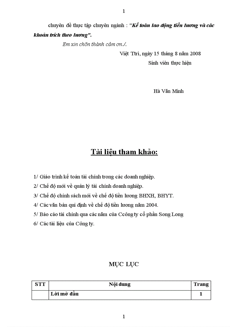 image for page Hoàn thiện kế toán tiền lương và các khoản trích theo lương tại Công ty cổ phần Song Long