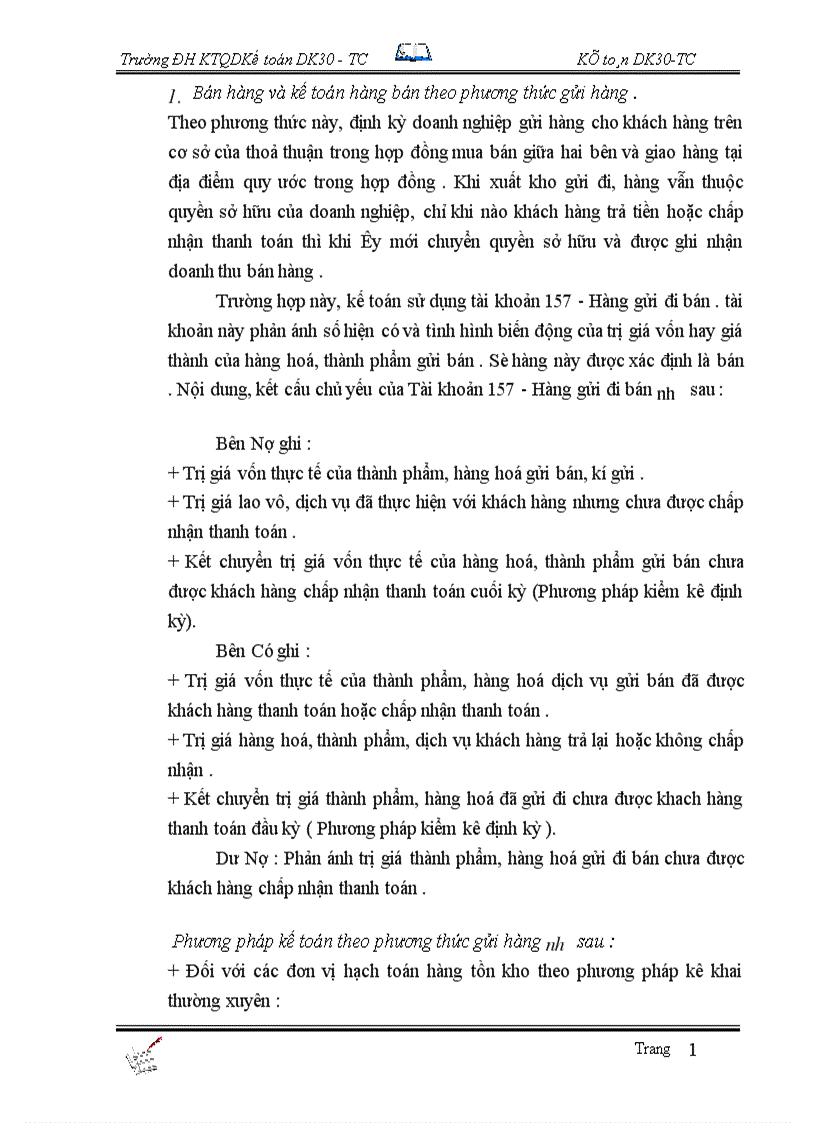 image for page Tổ chức công tác kế toán bán hàng và xác định kết quả tại Công Ty Rượu Đồng xuân 1