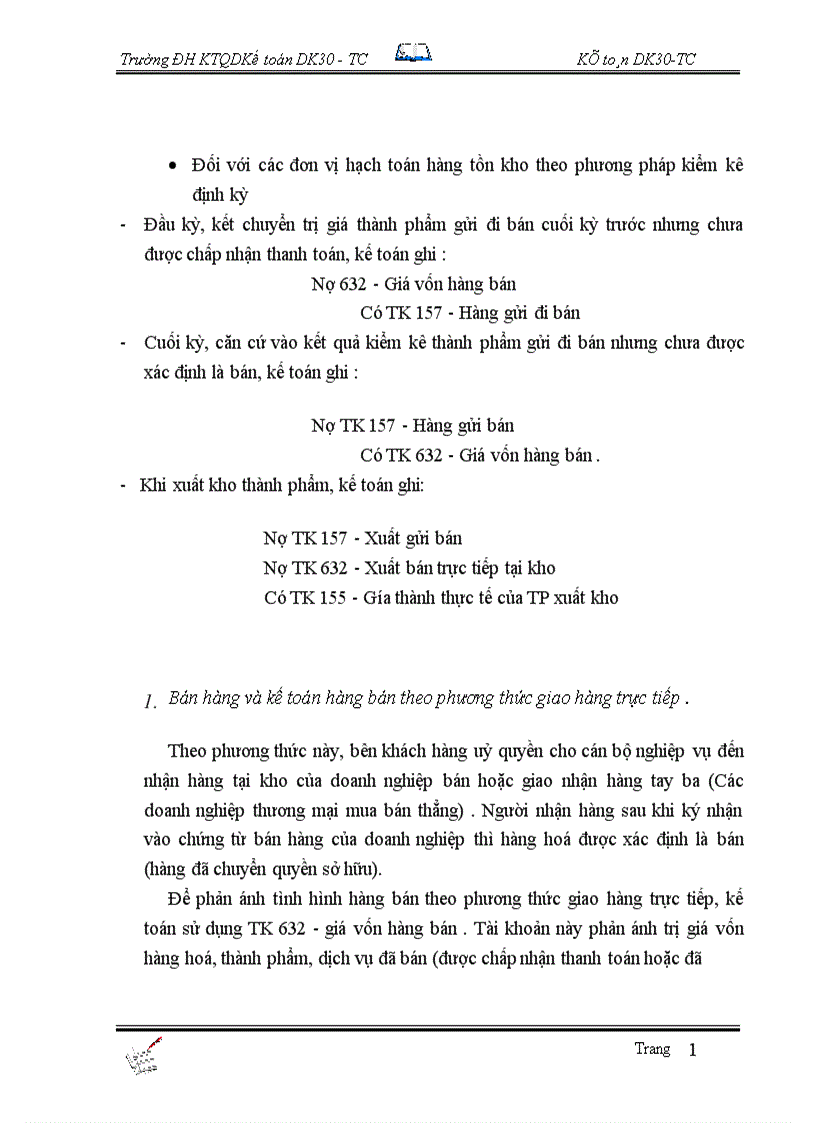 image for page Tổ chức công tác kế toán bán hàng và xác định kết quả tại Công Ty Rượu Đồng xuân 1