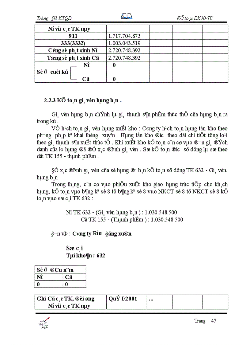 image for page Tổ chức công tác kế toán bán hàng và xác định kết quả tại Công Ty Rượu Đồng xuân 1
