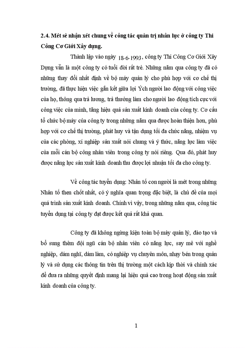 image for page Quản lý nhân lực ở Công ty thi công cơ giới xây dựng 1