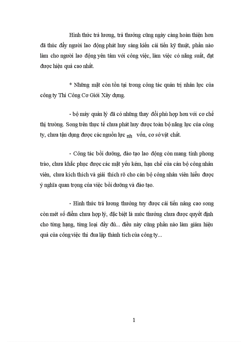 image for page Quản lý nhân lực ở Công ty thi công cơ giới xây dựng 1