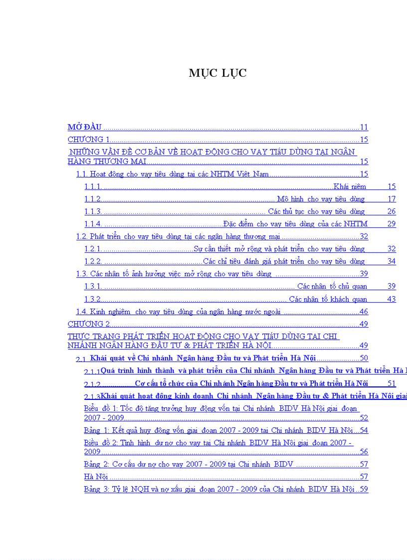 image for page Phát triển hoạt động cho vay tiêu dùng tại Chi nhánh Ngân hàng Đầu tư và Phát triển Hà Nội