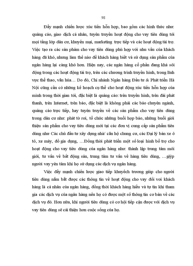 image for page Phát triển hoạt động cho vay tiêu dùng tại Chi nhánh Ngân hàng Đầu tư và Phát triển Hà Nội